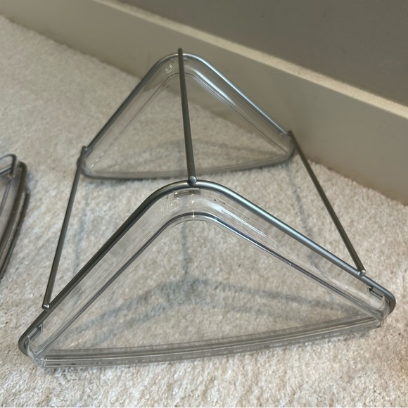 Two Tier Clear Corner Shelves - Set of 2 - Picture 12 of 16